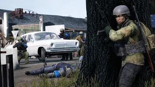 Клан синих повязок устроил нам засаду на дороге - DayZ