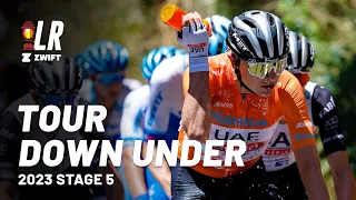 Last Ditch Attack To Shake Up GC | Tour Down Under Stage 5 2023 | Lanterne Rouge x Zwift