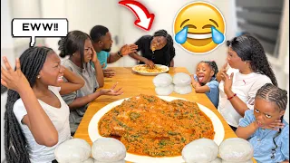 Smacking Too Much In front of the Whole Family *BAD IDEA* | FUFU & EGUSI SOUP