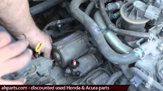 How to change or replace a starter motor 2001 2002 2003 2004 2005 Honda Civic replacement INSTALL