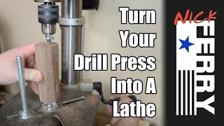 Ⓕ Turn Your Drill Press Into A Lathe - Scrap bin challenge (ep26)