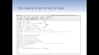Advanced SQL to Excel on IBM i