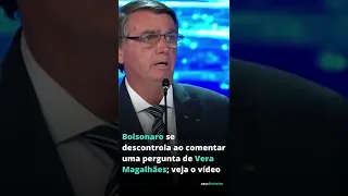 Bolsonaro se descontrola ao comentar uma pergunta de Vera Magalhães; veja o vídeo #shorts