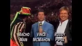 Roddy Piper, Macho Man and Vince McMahon Superstars Intro/Closing (05-04-1991)