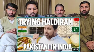 Haldiram food  Delhi Food Pakistani visiting india #pakistanreaction #paindureaction