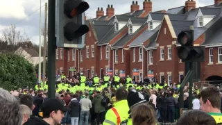 Fans in Street After East Anglia Derby, 26 February 2017