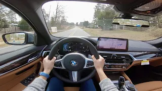 2022 BMW 530i Sedan POV ASMR | Walkaround and Test Drive