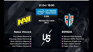 NAVI vs ESPADA | IEM New York Online 2020. СНГ | CS:GO | Групповой этап BEST-OF-3