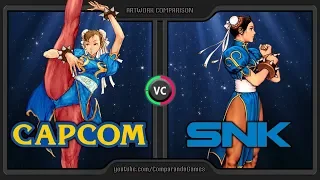 Artwork Comparison of CAPCOM vs SNK 2  (SNK vs CAPCOM) Side by Side Comparison