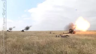 Бойові стрільби артилерійських підрозділів ВМС ЗС України.