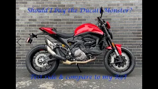 Test ride 2022 Ducati Monster. Is it better than my BMW R9T?