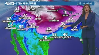 Beautiful Sunday weather; super cold air on the way