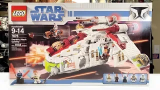 LEGO Star Wars 7676 REPUBLIC ATTACK GUNSHIP Review! (2008)