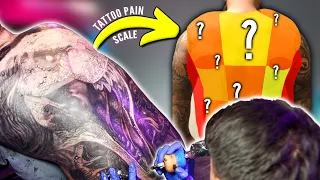 Rating HOW PAINFUL it is getting your BACK TATTOOED! (with custom scale & coloured charts)