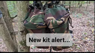 New Kit Alert...heading to woods using the British army surplus pouch rucksack. Yoke and pouches.