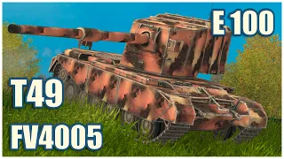 FV4005, T49 & E 100 • WoT Blitz Gameplay