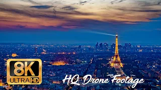 Why Paris is so Beautiful...?| 8K Video| 4K TV| Eiffel Tawer - Stunning Drone Footage.