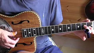 Slide Guitar Lesson in Open D - How Long Blues - Lyrics in videodescr.