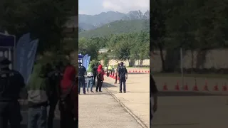 Chinese motorcycle police riding test