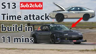 240sx s13 2jz time attack build in 10 minutes