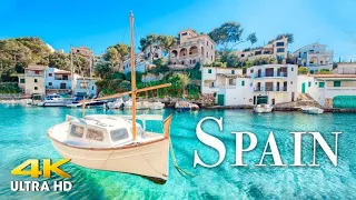 FLYING OVER SPAIN (4K UHD) Amazing Beautiful Nature Scenery with Relaxing Music | 4K VIDEO ULTRA HD