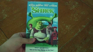 2 versions of Shrek on VHS
