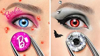 BARBIE TOCILARĂ vs VAMPIRUL POPULAR 🦇 Transformare extremă & trucuri cool de înfrumusețare – 123 GO!