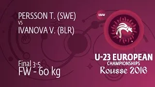 BRONZE FW - 60 kg: T. PERSSON (SWE) df. V. IVANOVA (BLR), 5-3