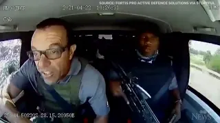 Driver of armoured vehicle evades armed robbers in brazen highway heist | CAUGHT ON CAMERA