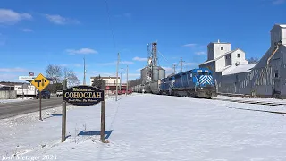 GLC OSTN-03 w/ GLC SD40M-2 #329 and GLC GP35 #390 @ Elm St in Cohoctah, MI 2/3/23