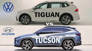 2021 Volkswagen Tiguan vs Hyundai Tucson, Tucson vs Tiguan, SUV compare