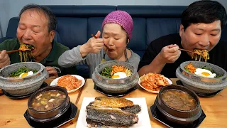 봄내음 가득한 봄나물 돌솥비빔밥과 고등어구이, 된장찌개까지 집밥 한상! (Bibimbap, Grilled mackerel) 요리&먹방!! - Mukbang eating show