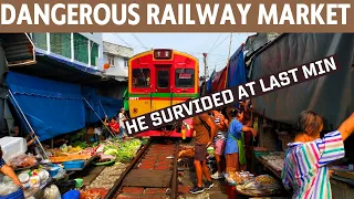 Famous Train Market Thailand | Maeklong Railway Market