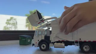 Miniature Toy Garbage Day with First Gear Garbage Trucks