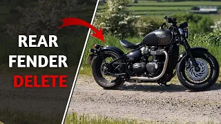 How to remove the rear fender on a Triumph Bobber and fit a custom tail tidy