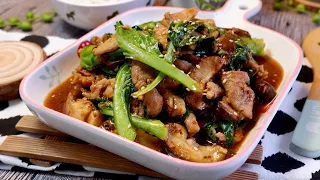 Secret Revealed! Super Tender Chinese Pork Stir Fry w/ Shiitake Mushrooms & Veg Recipe 超嫩豬肉炒香菇蔬菜