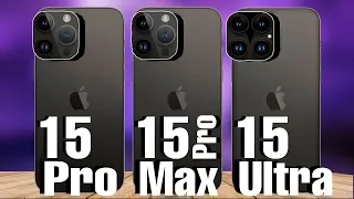 🙀 iPhone 15 Pro Vs iPhone 15 Pro Max Vs iPhone 15 Ultra 😱
