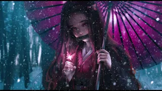 POV: You are Nezuko, struggling to stay human. [Ambience] |Snowfall ASMR| [Ethereal Piano]