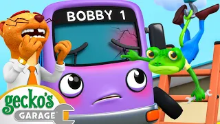 Bobby Bus' Windscreen Fix | Gecko the Mechanic | Vehicle Repair Cartoons | Buses, Trucks and Cars