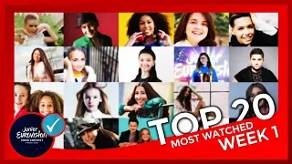 TOP 20 / Most watched / Junior Eurovision 2018 / WEEK 1