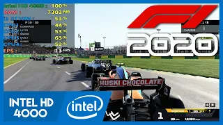 F1 2020  | Intel HD 4000 Graphics | Low End PC Benchmark Gameplay | FPS Test
