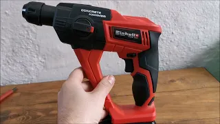 Einhell TE-HD 18 Li-Solo Cordless Rotary Hammer - unboxing, review and test