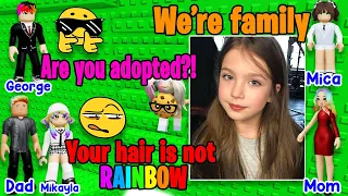 ❤️💚💛 TEXT TO SPEECH 🌈 All Of My Famous Family Has Rainbow Hair Except Me ✨ Roblox Story