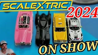 Scalextric 2024 cars on display Spielwarenmesse toy fair in Germany