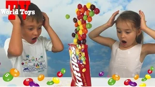 100 слоев скитлс челлендж от Арины. 100 LAYERS OF SKITTLES Challenge