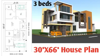 30'X66'Luxury House Plan