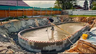 Man Builds Amazing Swimming Pool in His Backyard | Start to Finish Construction by @patricktlee