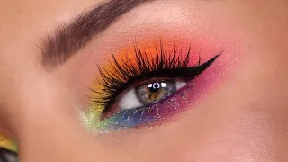 Seamless Rainbow Eye Makeup Tutorial  PRIDE