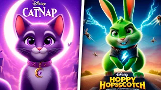 Smiling Critters In AI Disney Pixar Movie Poster || Poppy Playtime 3