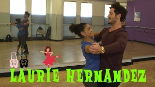 DWTS Rehearsal with Laurie Hernandez